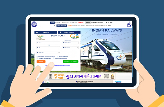 Book Indian Railways E-Ticket by IRCTC